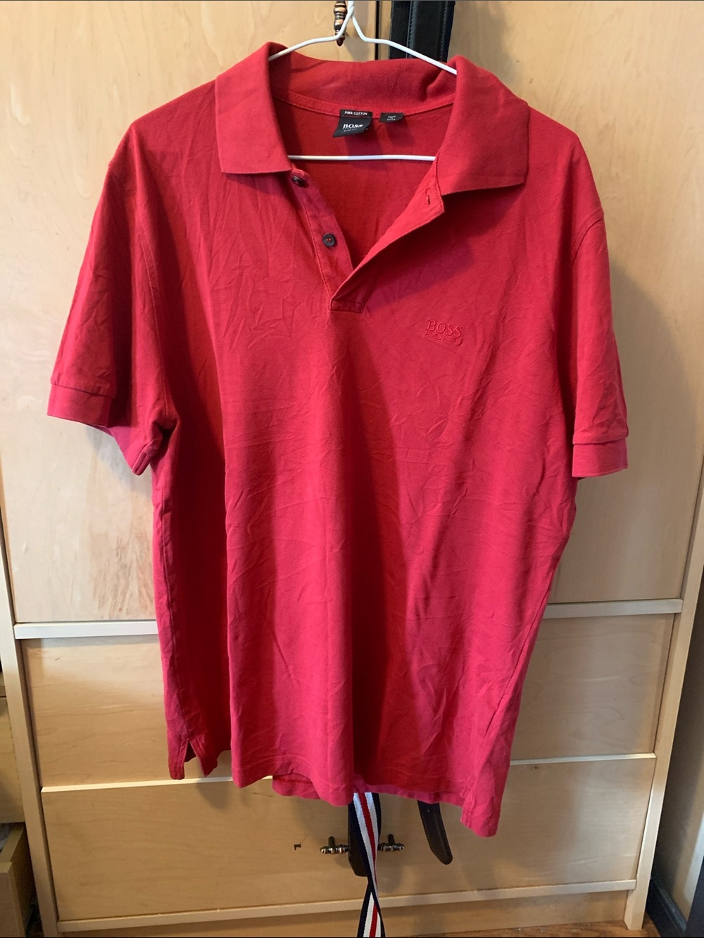 Hugo Boss Bright Red Short-Sleeve Polo